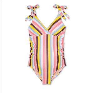 Ingrid & Isabel Maternity swim one piece stripe